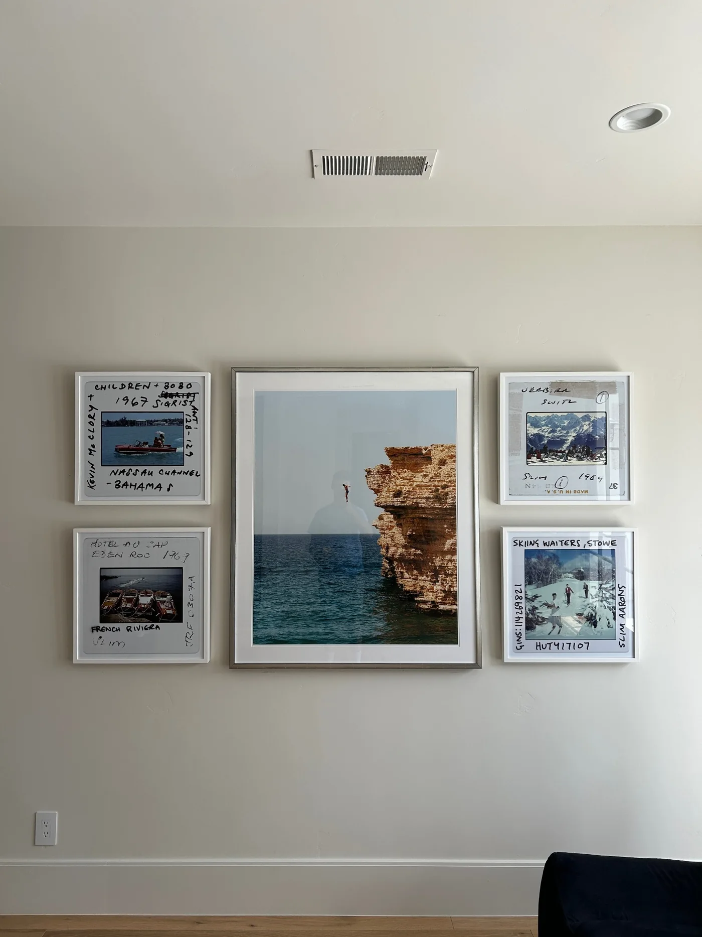 Five-piece photography gallery wall